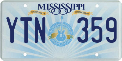 MS license plate YTN359
