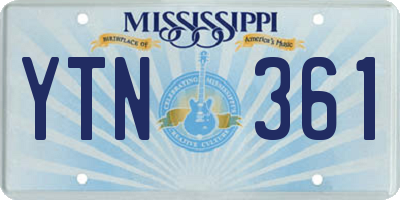 MS license plate YTN361