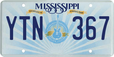 MS license plate YTN367