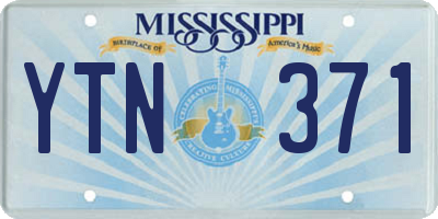 MS license plate YTN371