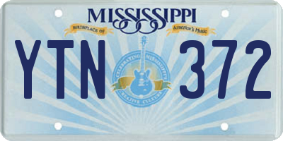 MS license plate YTN372