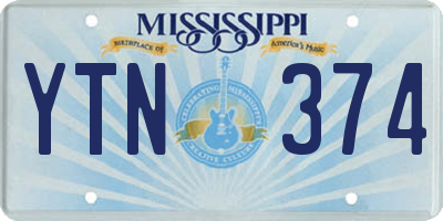 MS license plate YTN374