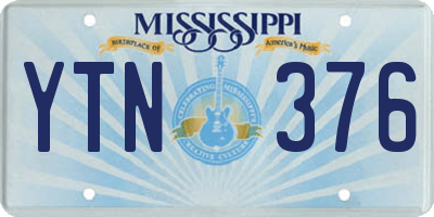 MS license plate YTN376