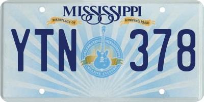 MS license plate YTN378