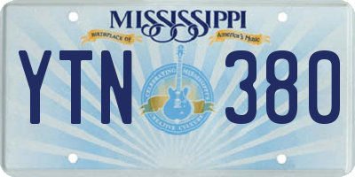 MS license plate YTN380