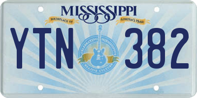 MS license plate YTN382