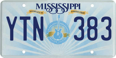 MS license plate YTN383