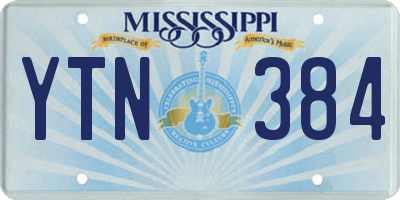 MS license plate YTN384
