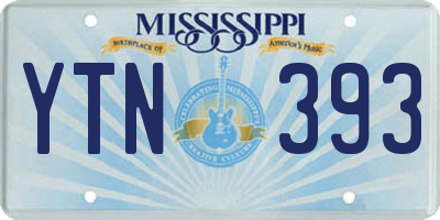 MS license plate YTN393