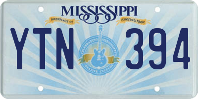 MS license plate YTN394