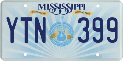 MS license plate YTN399