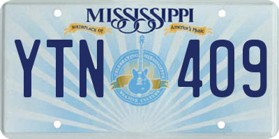 MS license plate YTN409