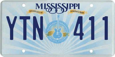 MS license plate YTN411