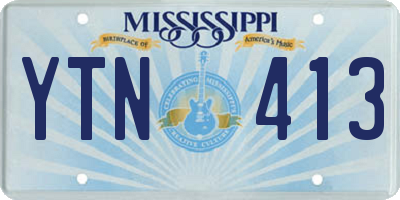 MS license plate YTN413