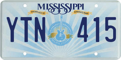 MS license plate YTN415