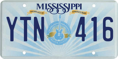 MS license plate YTN416