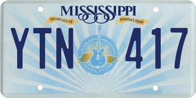 MS license plate YTN417
