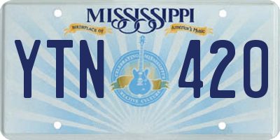 MS license plate YTN420
