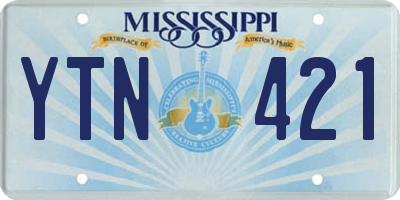 MS license plate YTN421