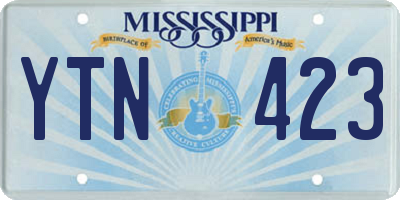MS license plate YTN423