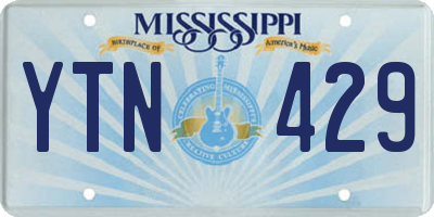 MS license plate YTN429