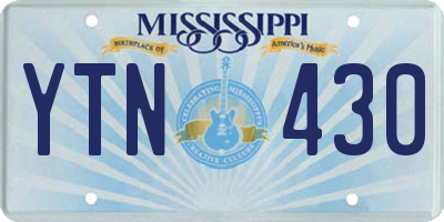 MS license plate YTN430