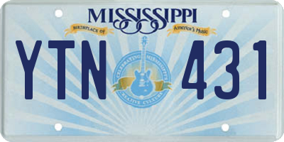 MS license plate YTN431