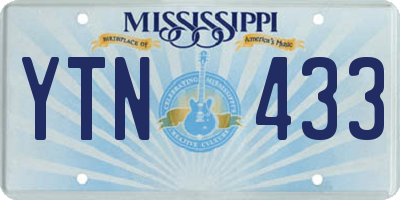 MS license plate YTN433