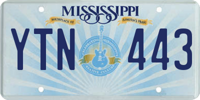 MS license plate YTN443