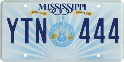 MS license plate YTN444