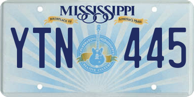 MS license plate YTN445