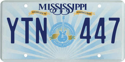 MS license plate YTN447