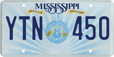MS license plate YTN450