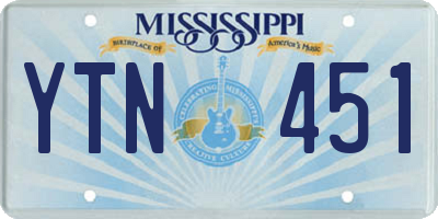 MS license plate YTN451