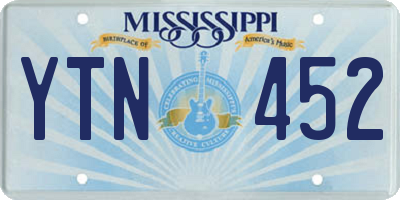 MS license plate YTN452