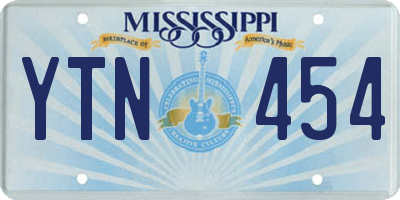 MS license plate YTN454