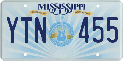 MS license plate YTN455
