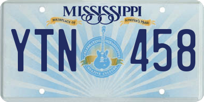 MS license plate YTN458