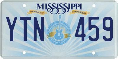 MS license plate YTN459