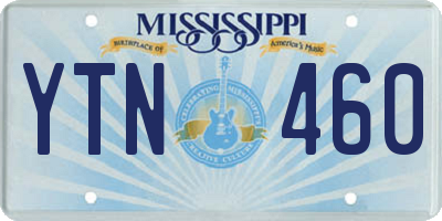 MS license plate YTN460