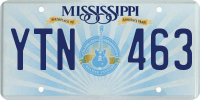 MS license plate YTN463