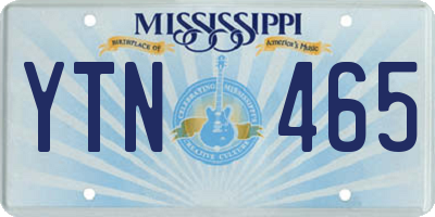 MS license plate YTN465