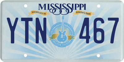 MS license plate YTN467