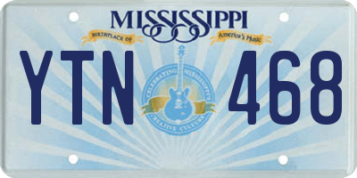MS license plate YTN468