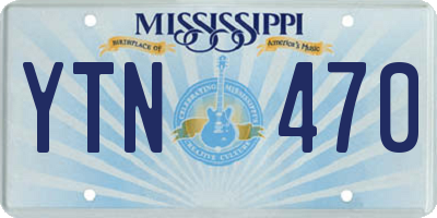 MS license plate YTN470
