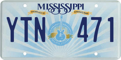 MS license plate YTN471
