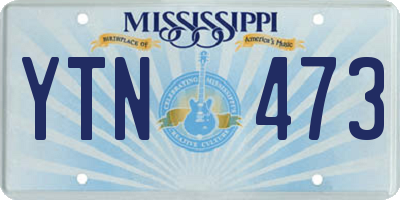 MS license plate YTN473