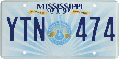 MS license plate YTN474