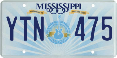 MS license plate YTN475