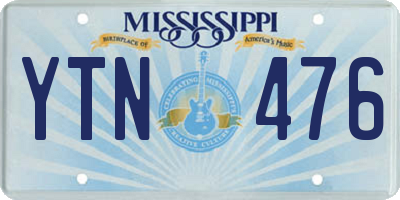 MS license plate YTN476